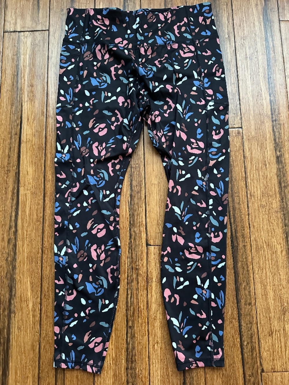 Avia Activewear‎ Women's Floral Print Leggings with Side Pockets Size XL